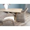 2.4m Farmhouse Cross Dining Table with 5 Riviera Armchairs & 1 Backless Bench - 6