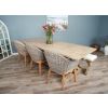 2.4m Farmhouse Cross Dining Table with 3 Scandi Armchairs & 1 Backless Bench - 4