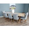 2.4m Farmhouse Cross Dining Table with 5 Windsor Ring Back Chairs & 1 Backless Bench - 5