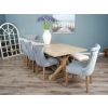 2.4m Farmhouse Cross Dining Table with 5 Windsor Ring Back Chairs & 1 Backless Bench - 6