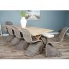 2.4m Farmhouse Cross Dining Table with 6 Stackable Zorro Chairs & 1 Backless Bench - 4