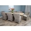 2.4m Farmhouse Cross Dining Table with 8 Donna Armchairs - 1