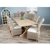 2.4m Farmhouse Cross Dining Table with 8 Latifa Chairs - 0
