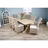 2.4m Farmhouse Cross Dining Table with 8 Latifa Chairs - 5