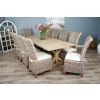 2.4m Farmhouse Cross Dining Table with 8 Latifa Chairs - 6