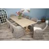 2.4m Farmhouse Cross Dining Table with 8 Riviera Armchairs - 3
