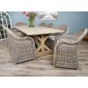 2.4m Farmhouse Cross Dining Table with 8 Riviera Armchairs - 1