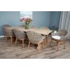 2.4m Farmhouse Cross Dining Table with 8 Scandi Armchairs - 4