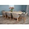 2.4m Farmhouse Cross Dining Table with 8 Scandi Armchairs - 2