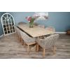 2.4m Farmhouse Cross Dining Table with 8 Scandi Armchairs - 5