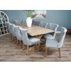 2.4m Farmhouse Cross Dining Table with 10 Windsor Ring Back Chairs - 0
