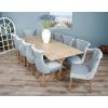 2.4m Farmhouse Cross Dining Table with 10 Windsor Ring Back Chairs - 1