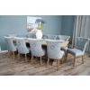2.4m Farmhouse Cross Dining Table with 10 Windsor Ring Back Chairs - 4