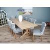 2.4m Farmhouse Cross Dining Table with 10 Windsor Ring Back Chairs - 6