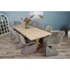 2.4m Farmhouse Cross Dining Table with 10 Stackable Zorro Chairs - 2