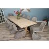 2.4m Farmhouse Cross Dining Table with 10 Stackable Zorro Chairs - 3