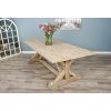 2.4m Farmhouse Cross Dining Table with 8 Donna Armchairs - 7