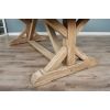 2.4m Farmhouse Cross Dining Table with 3 Scandi Armchairs & 1 Backless Bench - 12