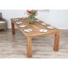 2.4m Reclaimed Teak Taplock Dining Table with 8 Velveteen Dining Chairs - 3