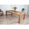 2.4m Reclaimed Teak Taplock Dining Table with 8 Grey Windsor Dining Chairs - 7