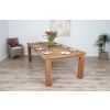 2.4m Reclaimed Teak Taplock Dining Table with 8 Velveteen Dining Chairs - 4