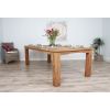 2.4m Reclaimed Teak Taplock Dining Table with 8 Velveteen Dining Chairs - 5