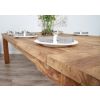 2.4m Reclaimed Teak Taplock Dining Table with 8 Velveteen Dining Chairs - 6