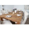 2.4m Reclaimed Teak Taplock Dining Table with 8 Natural Windsor Dining Chairs - 6