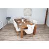 2.4m Reclaimed Teak Taplock Dining Table with 8 Natural Windsor Dining Chairs - 1