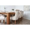 2.4m Reclaimed Teak Taplock Dining Table with 8 Natural Windsor Dining Chairs - 5