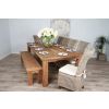 2.4m Reclaimed Teak Taplock Dining Table with 6 Latifa Chairs & 1 Backless Bench - 1