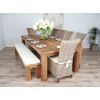 2.4m Reclaimed Teak Taplock Dining Table with 6 Latifa Chairs & 1 Backless Bench - 0
