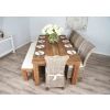 2.4m Reclaimed Teak Taplock Dining Table with 6 Latifa Chairs & 1 Backless Bench - 3