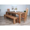 2.4m Reclaimed Teak Taplock Dining Table with 2 Backless Benches & 2 Vikka Armchairs - 1
