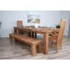2.4m Reclaimed Teak Taplock Dining Table with 2 Backless Benches & 2 Vikka Armchairs - 6