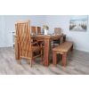 2.4m Reclaimed Teak Taplock Dining Table with 4 Vikka Chairs, 2 Vikka Armchairs & 1 Backless Bench - 2