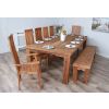 2.4m Reclaimed Teak Taplock Dining Table with 4 Vikka Chairs, 2 Vikka Armchairs & 1 Backless Bench - 0