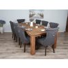 2.4m Reclaimed Teak Taplock Dining Table with 8 Grey Windsor Dining Chairs - 0