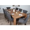 2.4m Reclaimed Teak Taplock Dining Table with 8 Grey Windsor Dining Chairs - 1