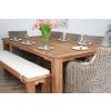 2.4m Reclaimed Teak Taplock Dining Table with 5 Donna Chairs & 1 Backless Bench - 3