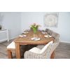 2.4m Reclaimed Teak Taplock Dining Table with 5 Donna Chairs & 1 Backless Bench - 7