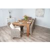 2.4m Reclaimed Teak Taplock Dining Table with 5 Donna Chairs & 1 Backless Bench - 8