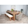 2.4m Reclaimed Teak Taplock Dining Table with 5 Donna Chairs & 1 Backless Bench - 0