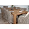 2.4m Reclaimed Teak Taplock Dining Table with 8 Donna Chairs - 2