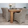 2.4m Reclaimed Teak Taplock Dining Table with 8 Donna Chairs - 6