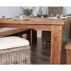 2.4m Reclaimed Teak Taplock Dining Table with 2 Backless Benches & 2 Latifa Chairs - 4