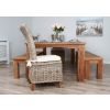 2.4m Reclaimed Teak Taplock Dining Table with 2 Backless Benches & 2 Latifa Chairs - 3
