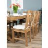 2m Reclaimed Elm Pedestal Dining Table with 8 Elm Crossback Chairs - 1