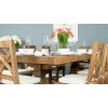 2m Reclaimed Elm Pedestal Dining Table with 8 Elm Crossback Chairs - 5