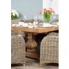 2m Reclaimed Elm Pedestal Dining Table with 8 Donna Armchairs - 1